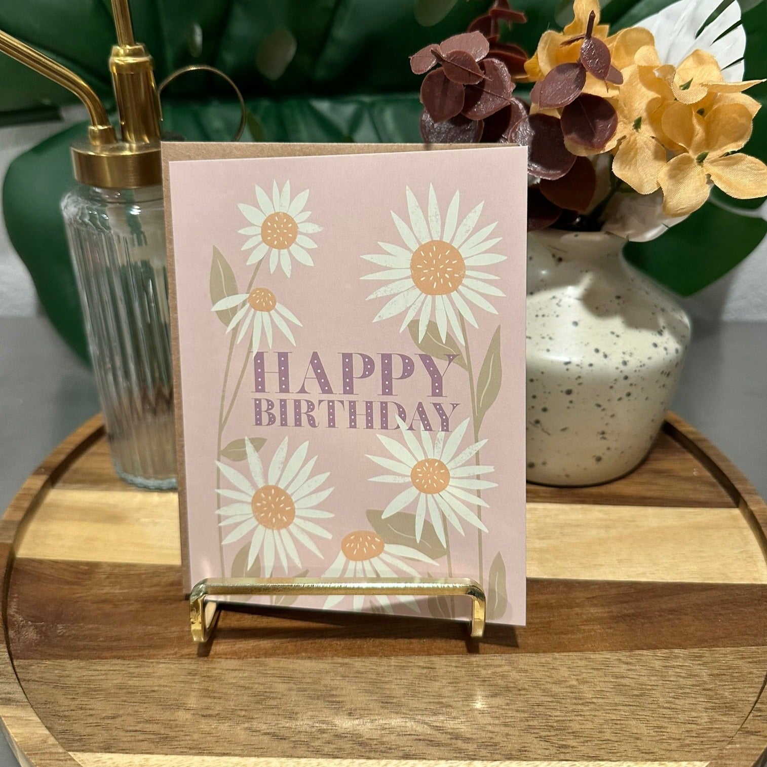 "Happy Birthday" Daisy Greeting Card