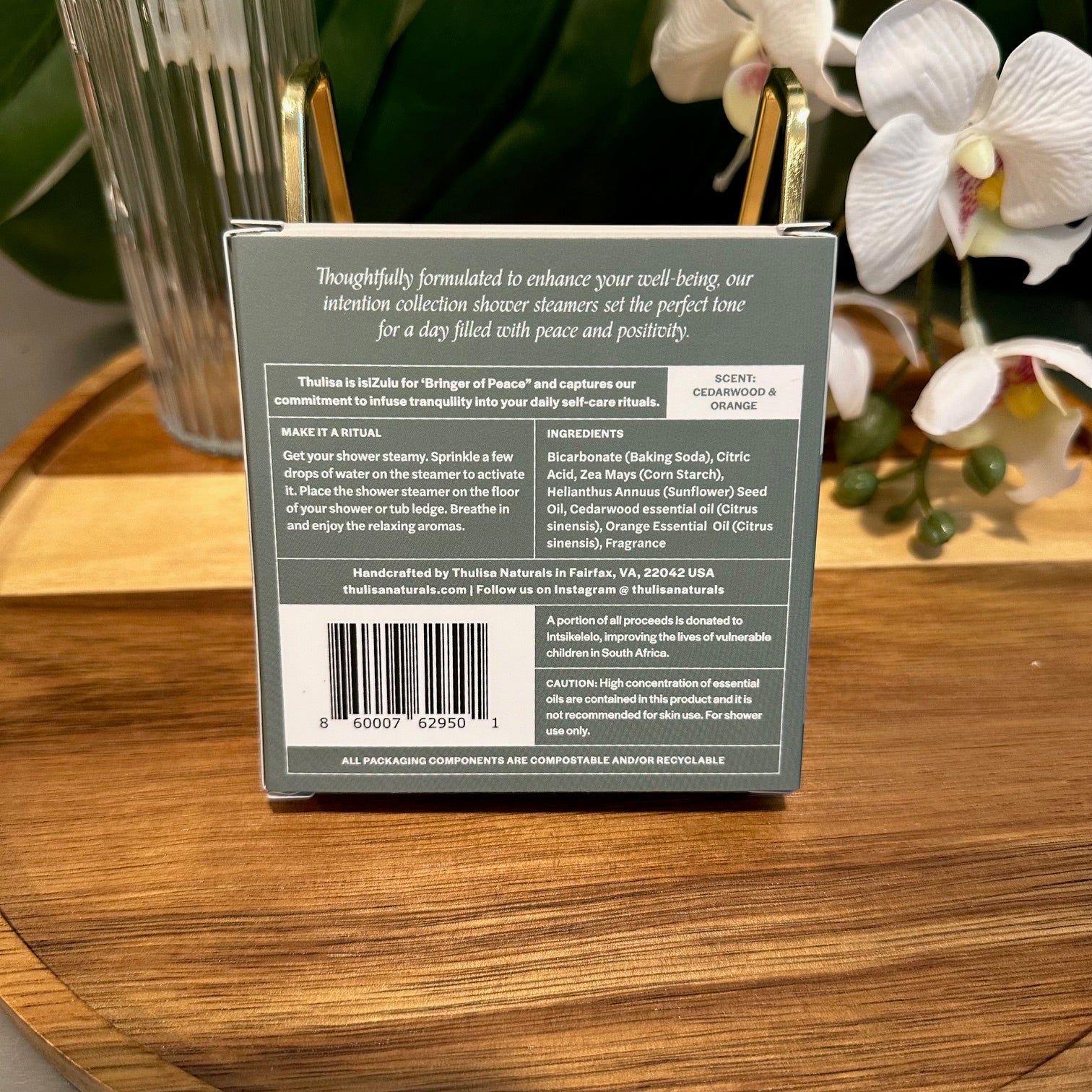 Cedarwood + Orange Shower Steamers