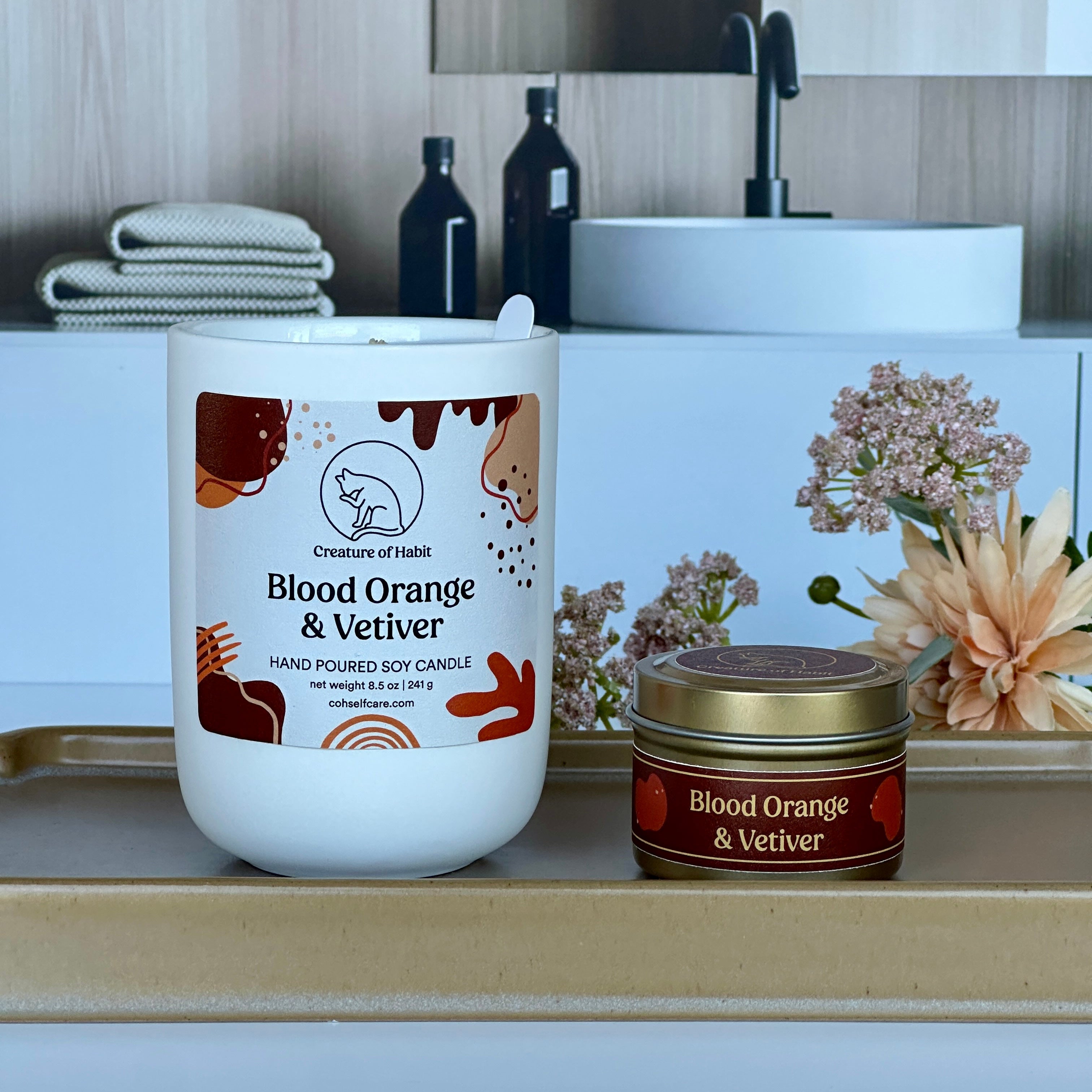 Blood Orange &amp; Vetiver Candle