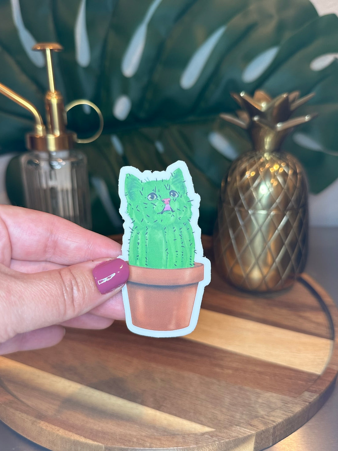 Cacti Cat Sticker