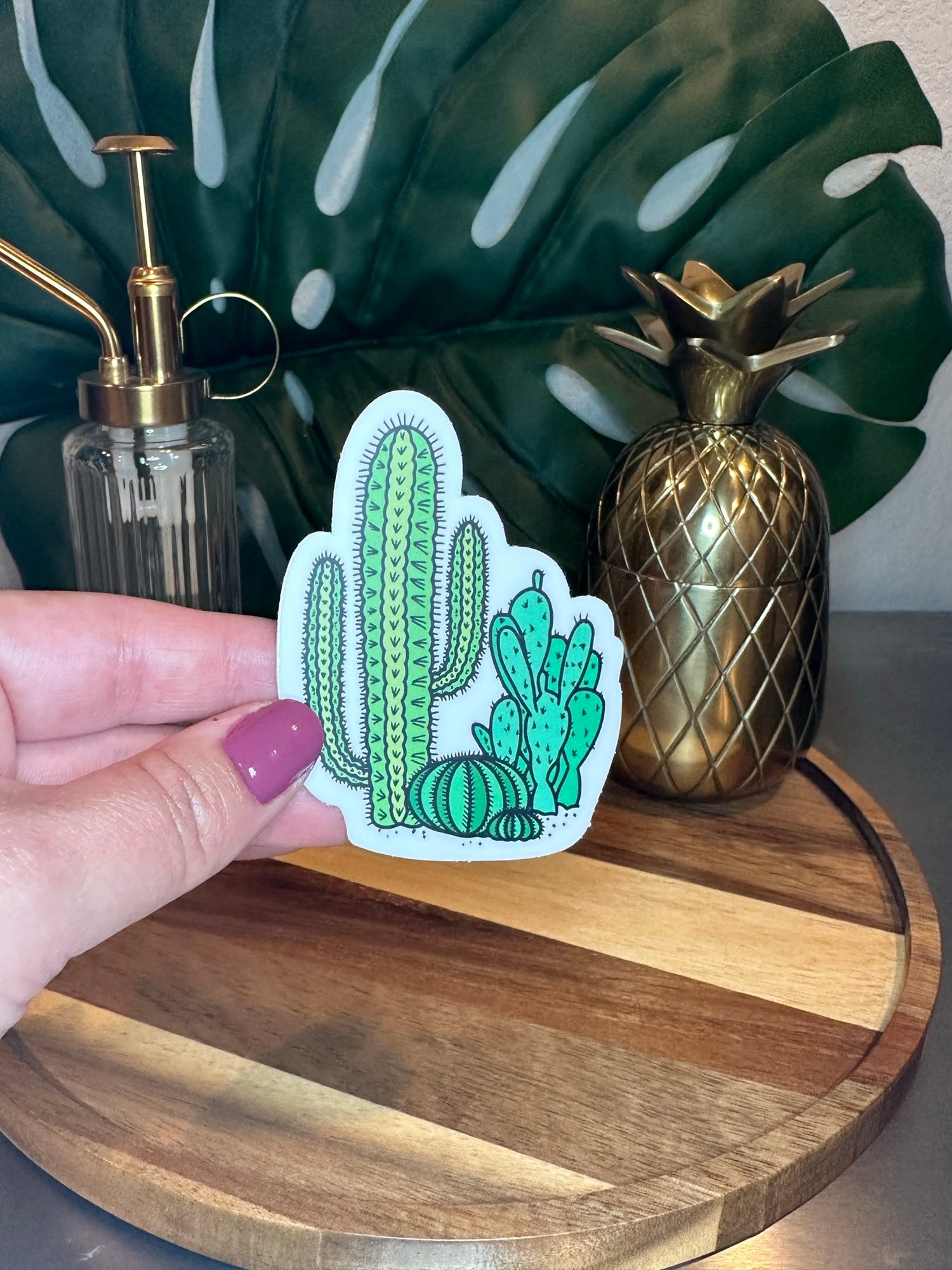 Green Cacti Sticker