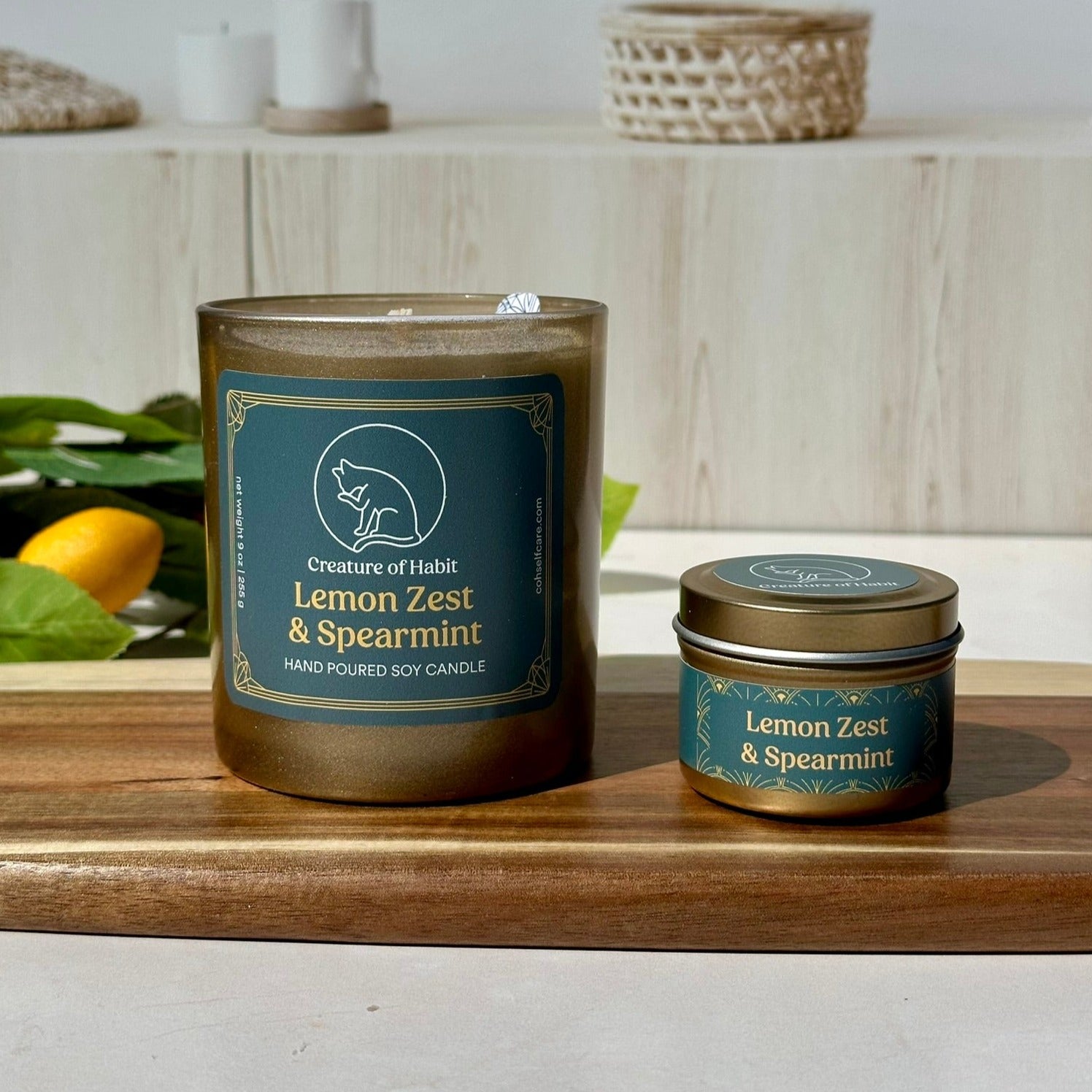 Lemon Zest &amp; Spearmint Candle